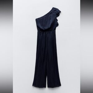 ZARA WRINKLED EFFECT ASYMMETRICAL JUMPSUIT